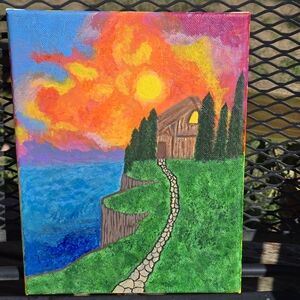 Vibrant Coastal Sunset Canvas by [Brand]